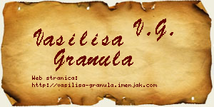 Vasilisa Granula vizit kartica